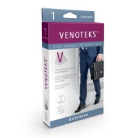 Компрессионные гольфы, 1 класс компрессии VENOTEKS Business 1C156, черный/ромбик