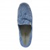 Женские комфортные туфли-лоферы Waldlaufer Kina (голубые) 685502