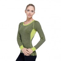 Женская термофутболка (лайм) Norveg Climate Control 14ccw1rl-140